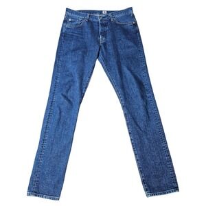 Vintage EDWIN Stim Tapered Japanese Denim Jeans 30x32 Made in Japan Button Fly